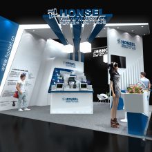 SIAF天翼博覽會特裝展臺搭建全解析 從三面開口方案到北京茶博會成本控制